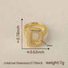 26 Letter Open-Ended Zircon Ring INS Minimalist Series Gift For Friends
