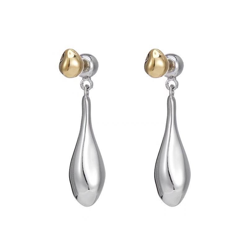 Minimalistische Gold- und Silber-Wassertropfen-Ohrringe – Modische, einzigartige und elegante Ohrstecker und Clips.