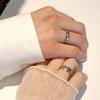 47Bag 925 Silver Vinculo Diamond Couple Ring/ Vinculo