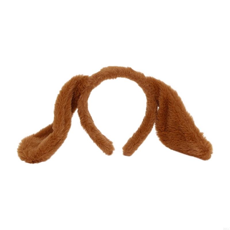 Adorable Dog Ear Hairband Plush Headband Cosplay Headwear For Kids School Event