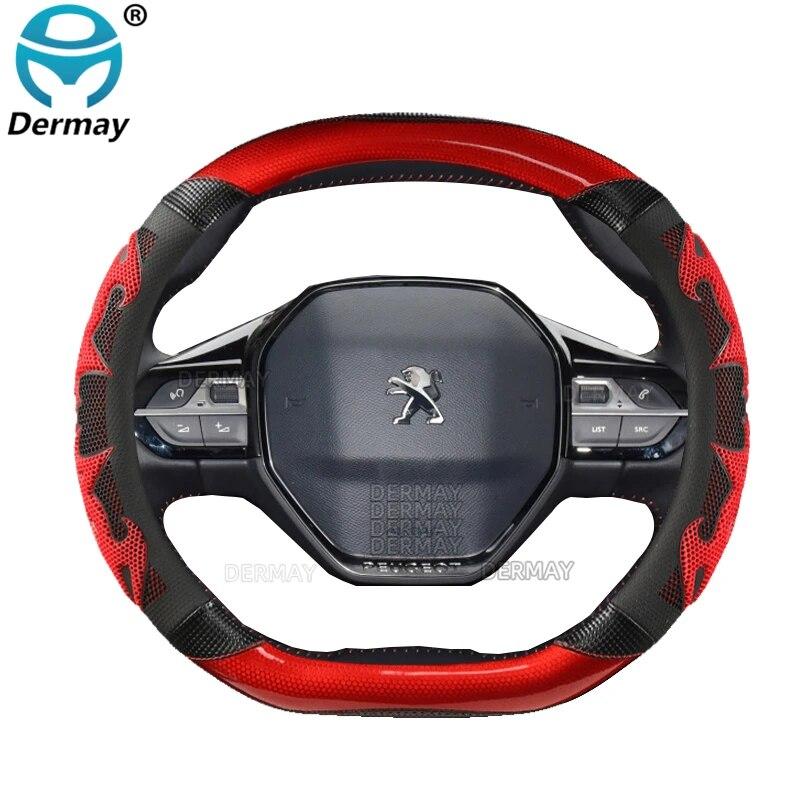 Per Peugeot 208 208 GT e208 I II 2012~2023 Coprivolante per Auto Gel di Silice Pelle PU Antiscivolo Massaggio Accessori Auto