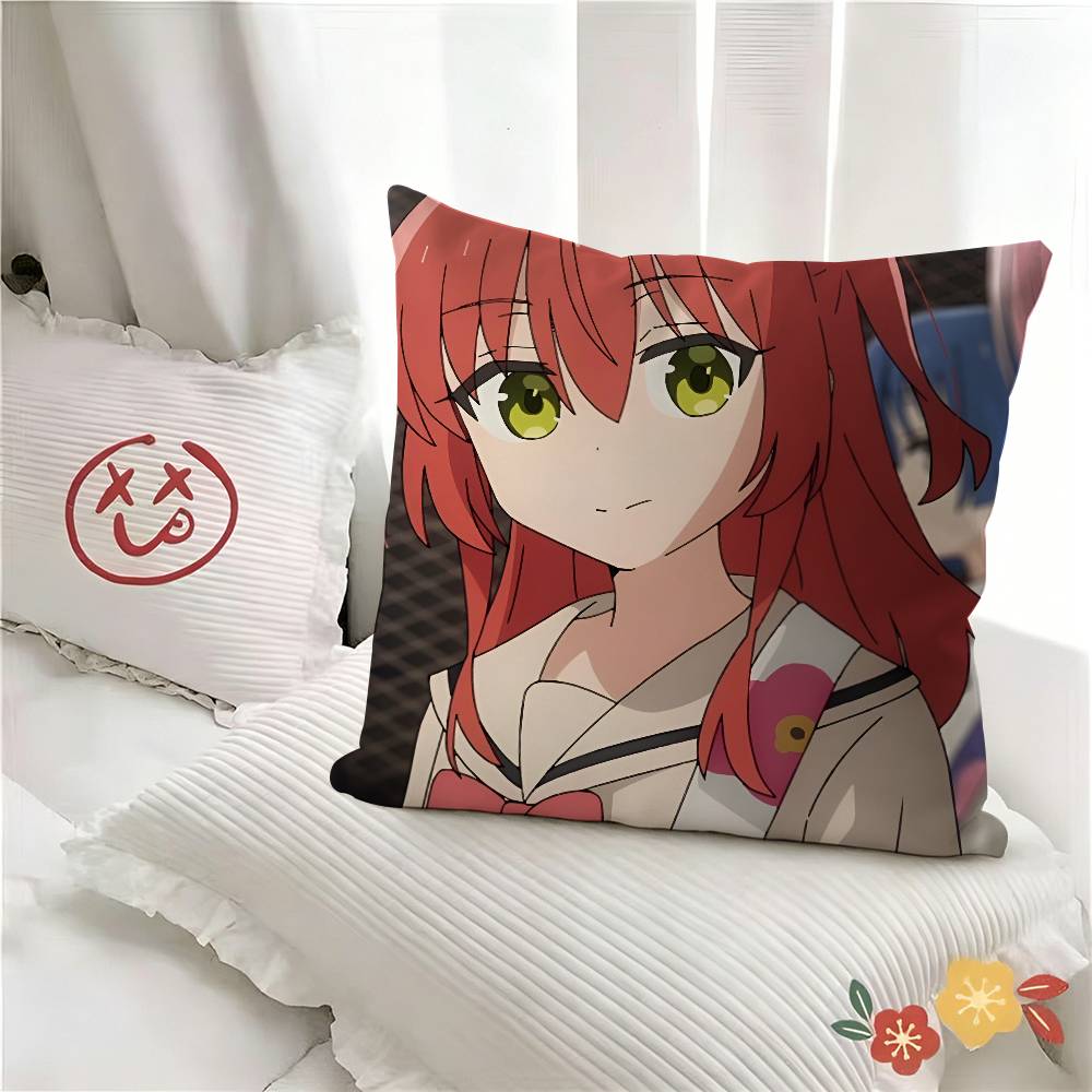 pc Popular Anime Bocchi The Rock Pillow Case Fashion Square Pillowcase Bedroom Sofa Room Ins Decoration Leisure