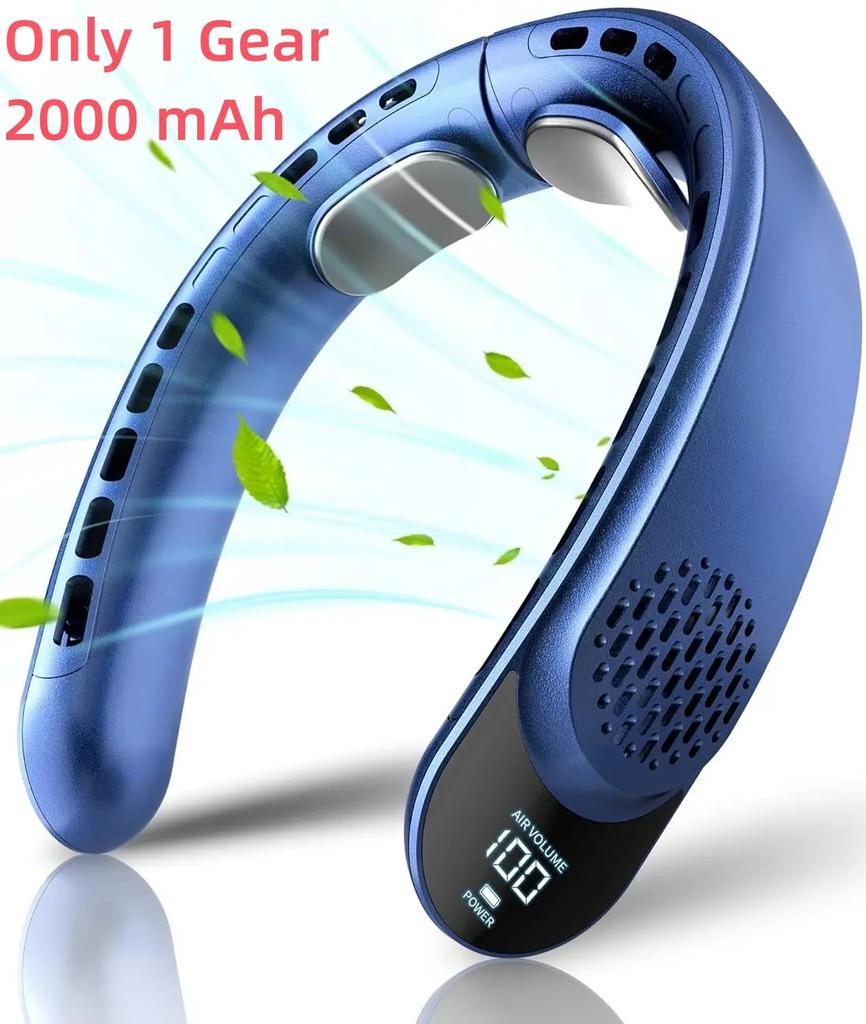 2024 Nou ventilator cu turbină cu gât USB Quad-Core Design fără palete Control ușor și transportat pentru cadou de vară portabil în aer liber portabil