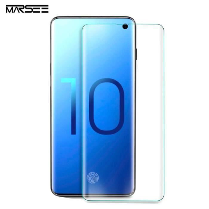 Verre trempé samsung galaxy s10, protection ecran anti-rayures haut définition vitre film protection pour samsung galaxy s10
