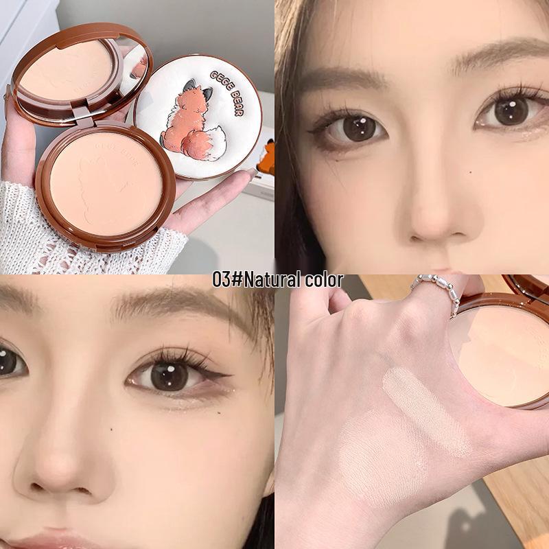 Gegebear Cloud Yarn Brightening Matte Setting Powder - Long-Lasting, Pore-Refining, Color Correcting Face Makeup 13g