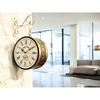 (8 INCH - One Side English Other Roman Numbers) Vintage Clock Handcrafted Double Side Clock  Brass Finish