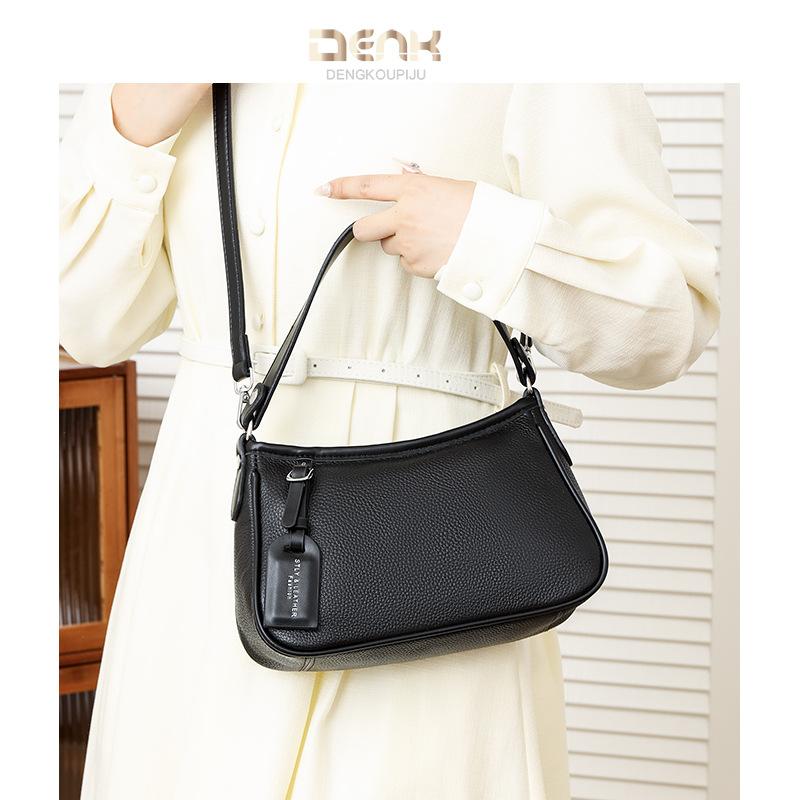 Leather Bag New Korean Version Simple Commuter Underarm Bag Niche High-end Single Shoulder Messenger Women's Bag