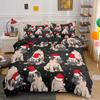 Bulldog Bedding Set Pet Animal Dog Duvet Cover for Boys Adult Bedclothes Covers Comforter Sets Cute Bed Sheets