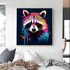 5d DIY Diamond Painting Cross Stitch Watercolor Animal Raccoon Diamond Embroidery Mosaic Full Round Drill Home Decor Arts