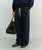 Deonseuteupomaen Leather Logo Wide Sweat Pants_Unisex_Udpa6A102_French Navy