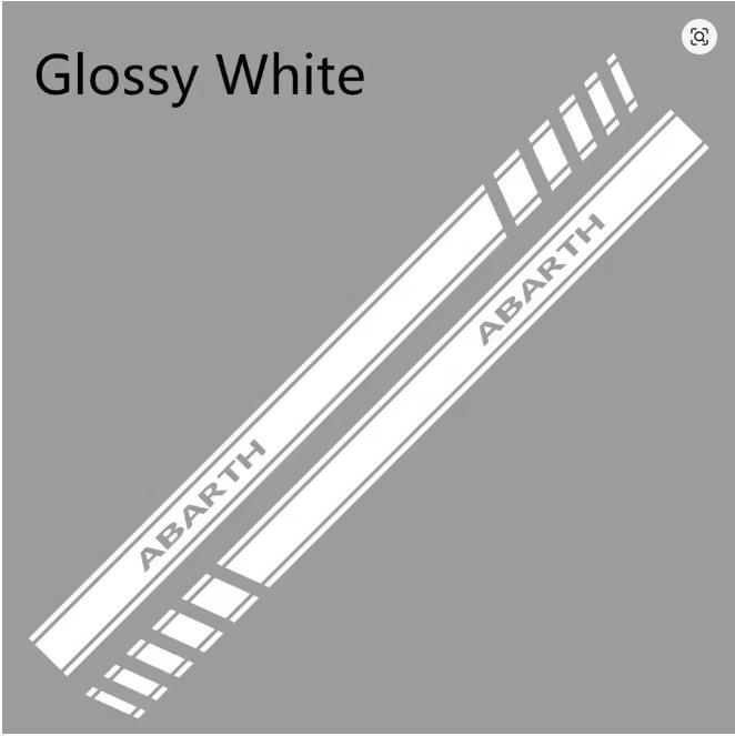 

Fiat 500 Abarth Side Stripe Motorsport Graphics Stickers белый