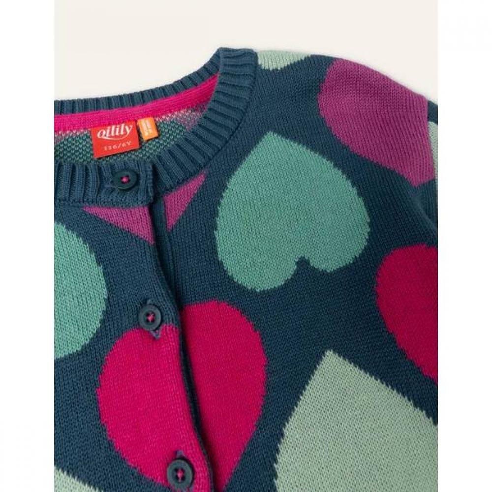 Oilily Be Heart Jacquard Cardigan Okifecg003a 731