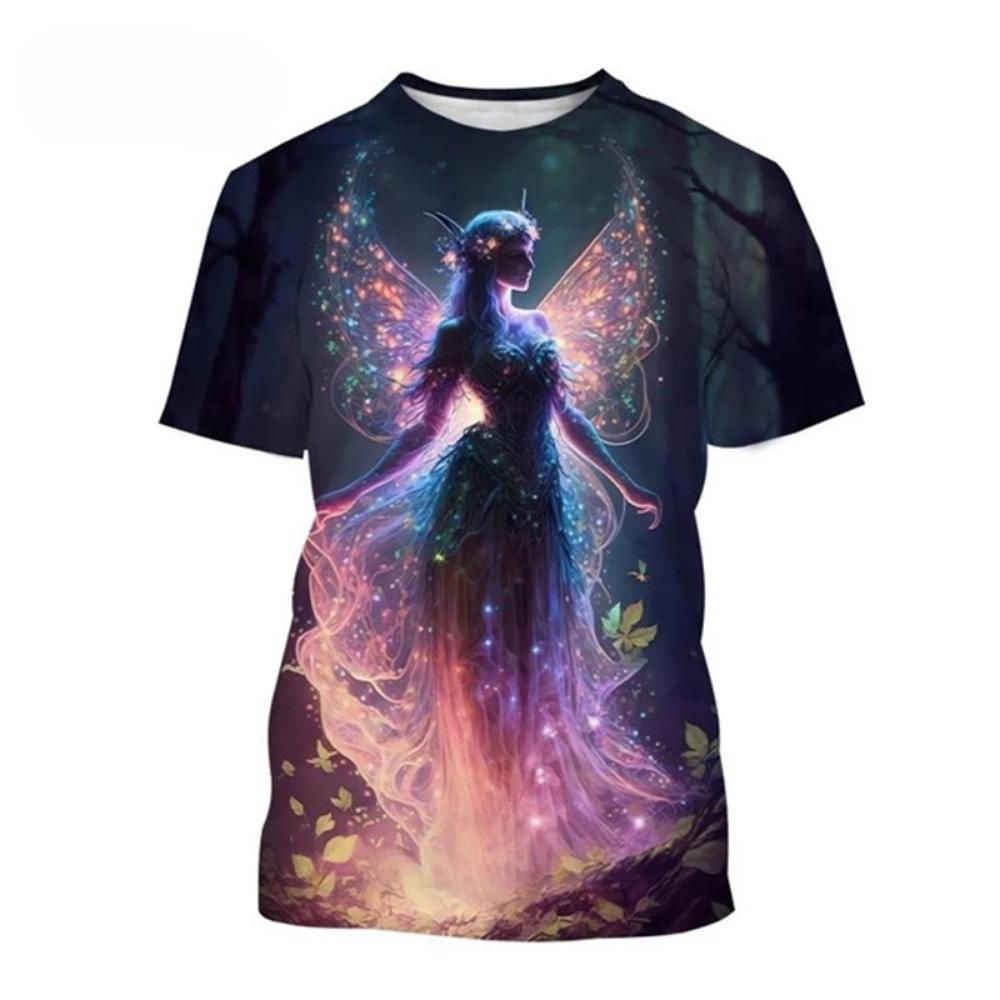 Magical Elf 3D Printed Men's Fashionable Street Round Neck Short Sleeved T-shirt