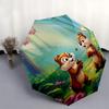 Squirrel Friends Butterfly Automatic Opening and Closing Umbrella, Compact Travel Umbrella, Lightweight and Portable, Suitable for Beach Com