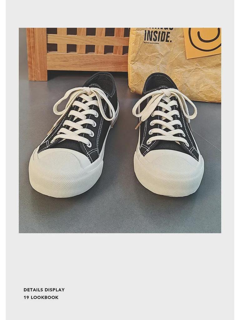 2025 Vår Herre Trendy Melkehvite Pustende Fritidssko i Canvas