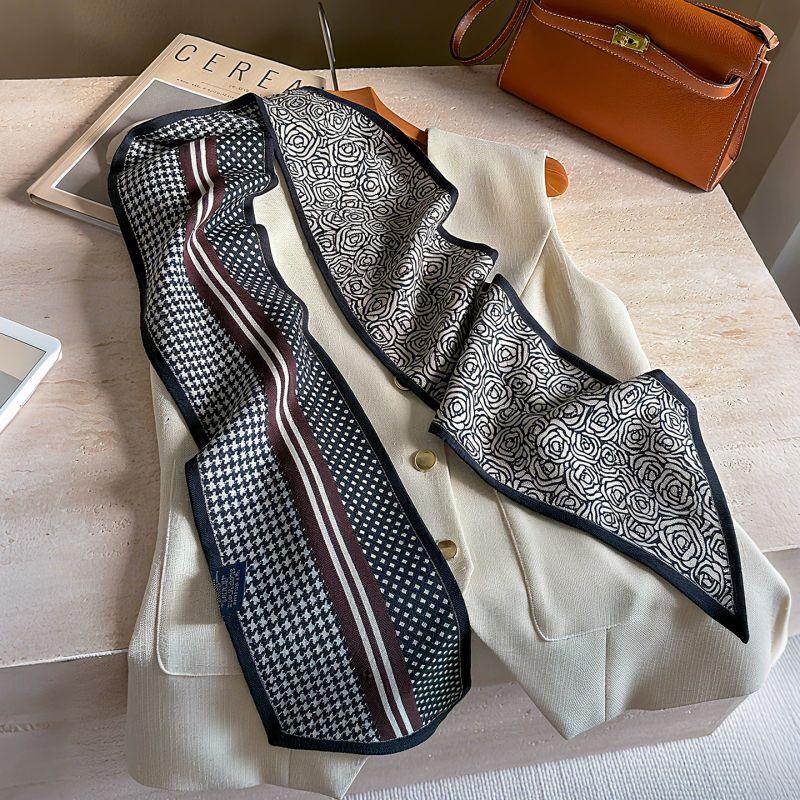 TXRMDX Men s Luxury Silk Wool Scarf One Size