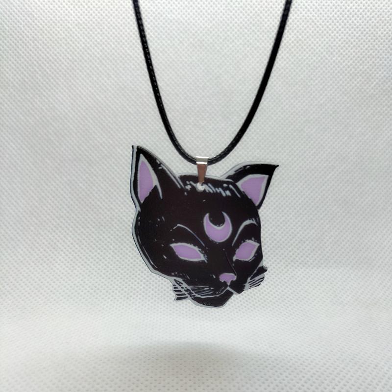 

Acrylic Bat Pendant Necklaces for Women Girl Minimalist Rope Chain Choker Halloween Animal Necklace Jewelry Collier