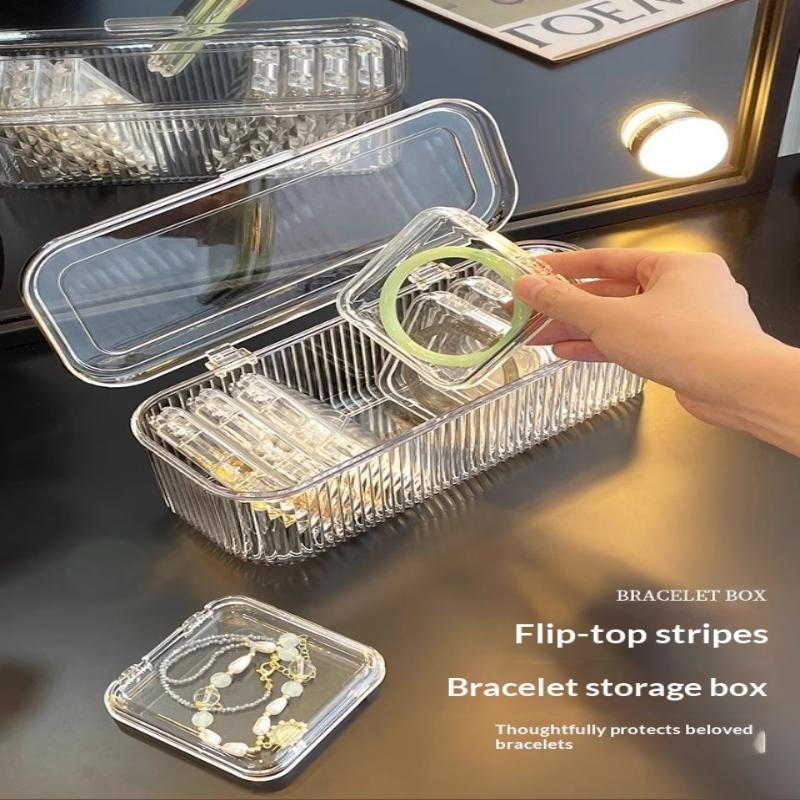 Makeup Bathroom Storage Multifunctional Cosmetic Egg Holder Box With Dustproof Lid -Makeup Brush Lipstick Organizer Vanity Desk