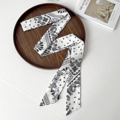 French Lace Scarf Summer Hollow Embroidery Long Ribbon And Belt Tie Hair Band Bags Handle Decor Long Scarfs