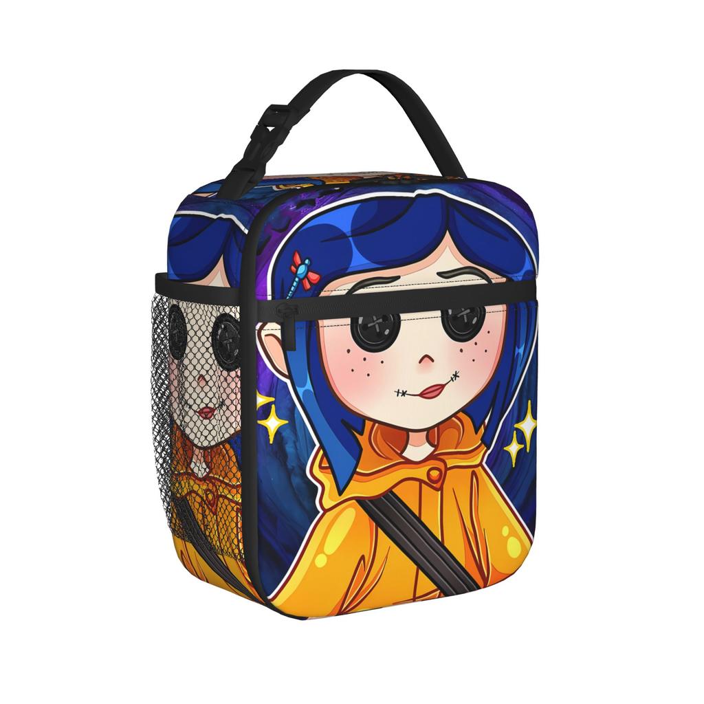 Coraline Close Manga Lunch Bag School Portable Thermal Lunch Bags For Child  Waterproof Print Cooler Bag