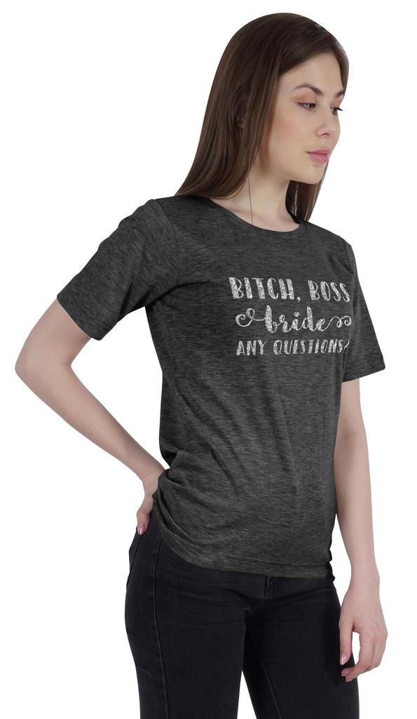Inkdotpot Bitch,Boss Bride Any Question  Shirt Bride Bachelorette Party Shirts Bridal T-Shirt Wedding
