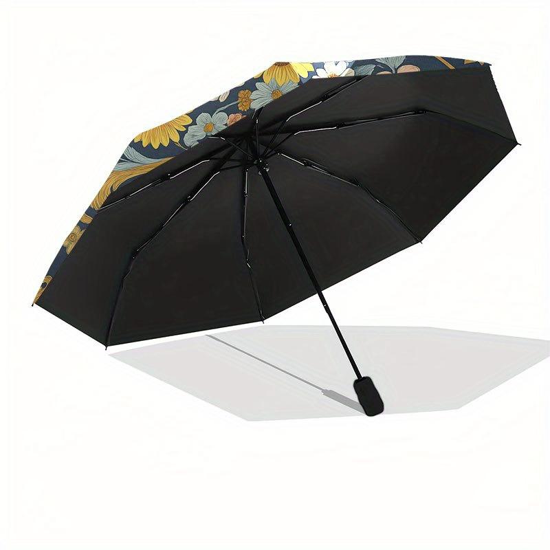 Sunflower Garden: Vibrant Floral Rug for Your Home DecorUmbrella with Cute Design, Portable 3-Fold Compact Umbrella for Men & Women, Valentine's Day M