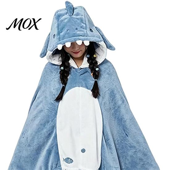 Plüsch Pyjama Hoodie Tier Tragbare Decke Hoodie, Oversized Fleece Sweatshirt für Erwachsene Hautfreundlicher Bademantel Nachtwäsche, Halloween Cosplay Kostüm Mit Kapuze