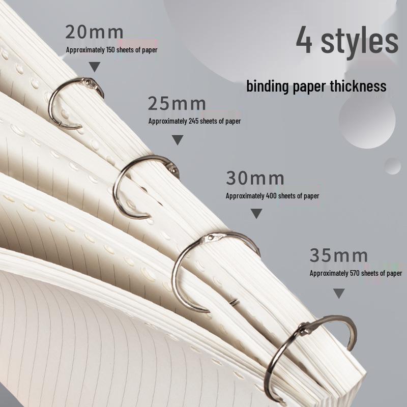 100 Loose Leaf Binder Rings and Hole Puncher Binding Tool Set