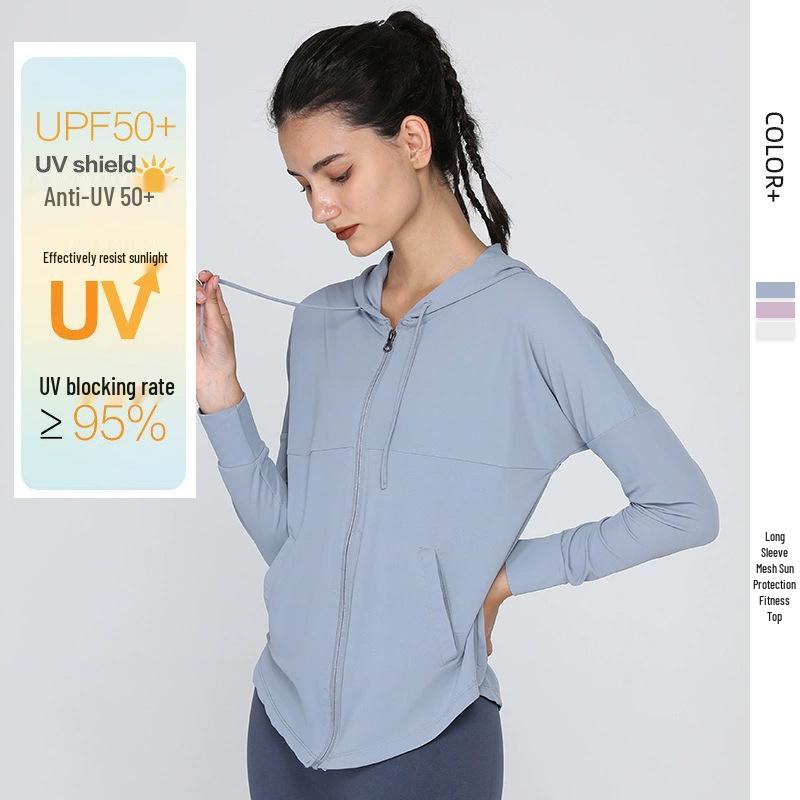 

Long-Sleeve Mesh Sun Protection Sportswear Jacket L білий