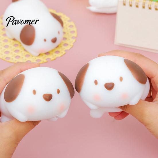 Tactile Fidget Toys Animal Stress Relief Squeeze Toy, Slow Rising Pig Sensory Relieving Office Desk Soft Dog Toy for Kids Adults Compact