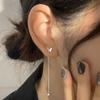 Long chain tassel butterfly earrings for women fresh and fashion earrings for women  silver ear chain classic  gifts
