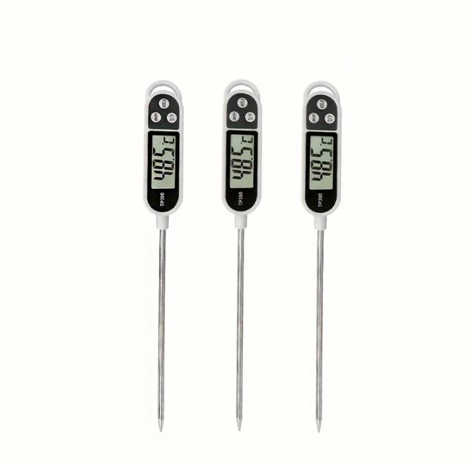 1pc/3pcs/5pcs, professional cooking food thermometer, digital thermometer, stainless steel probe, used for meat, barbecue, etc.