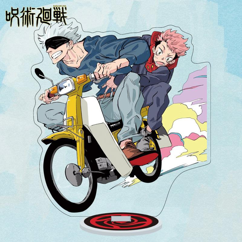 Cartoon Anime Jujutsu Kaisen Figures Acrylic Stand Manga Gojo Satoru Figurines Garage Kits GK Ornaments Decoration Plaything