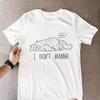 Lazy Cat T Shirt I Don't Wanna Funny Graphic Tee Cat Lover Gift