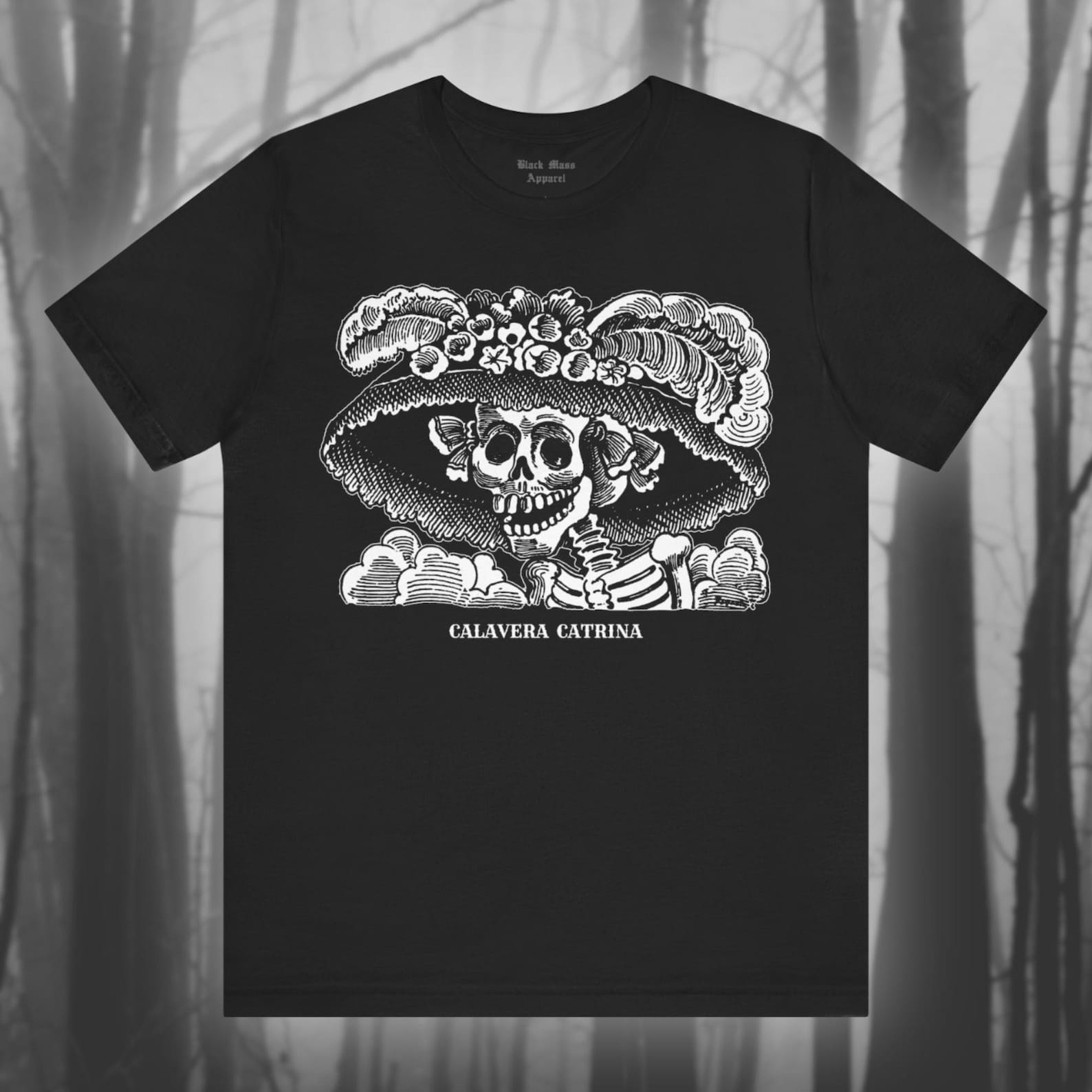 La Calavera Catrina, Jose Guadalupe Posada Shirt, Mexican Heritage T-Shirt, Vintage Hispanic Folk Art Unisex Jersey Short Sleeve Tee L