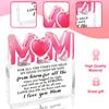 1pc Heartfelt Acrylic 'MOM' Keepsake Plaque with Engraved Love Message - Ideal Birthday, Mother's Day & Christmas Gift for Mom - Contemporary Style