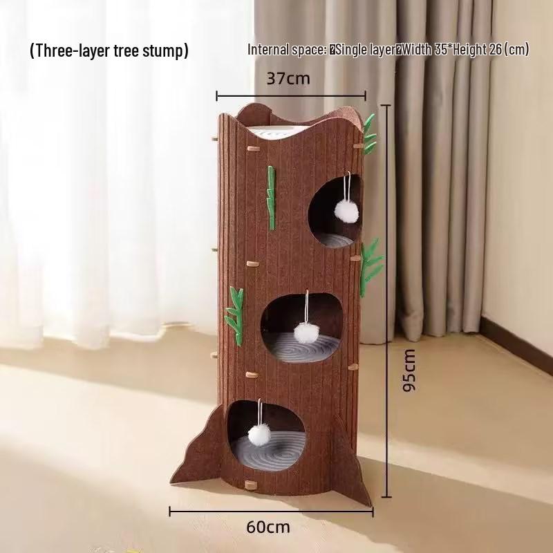 Universal Multi-Layer Cat Tree with Winter Warm Bed & Felt Hole