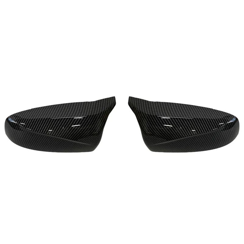 Excellent Facelifted Side Wing Modified for BMW X5 E70 X6 E71 2008-2013 Mirror Cover Caps Bright Black Carbon Fiber Pattern
