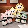 Cute Panda Plush Toy Sets 30/40cm Stuffed Animal Bears Unicorn Dinosaur Rabbit Flowers Pillow Gentle Soft New Year Gift Idea