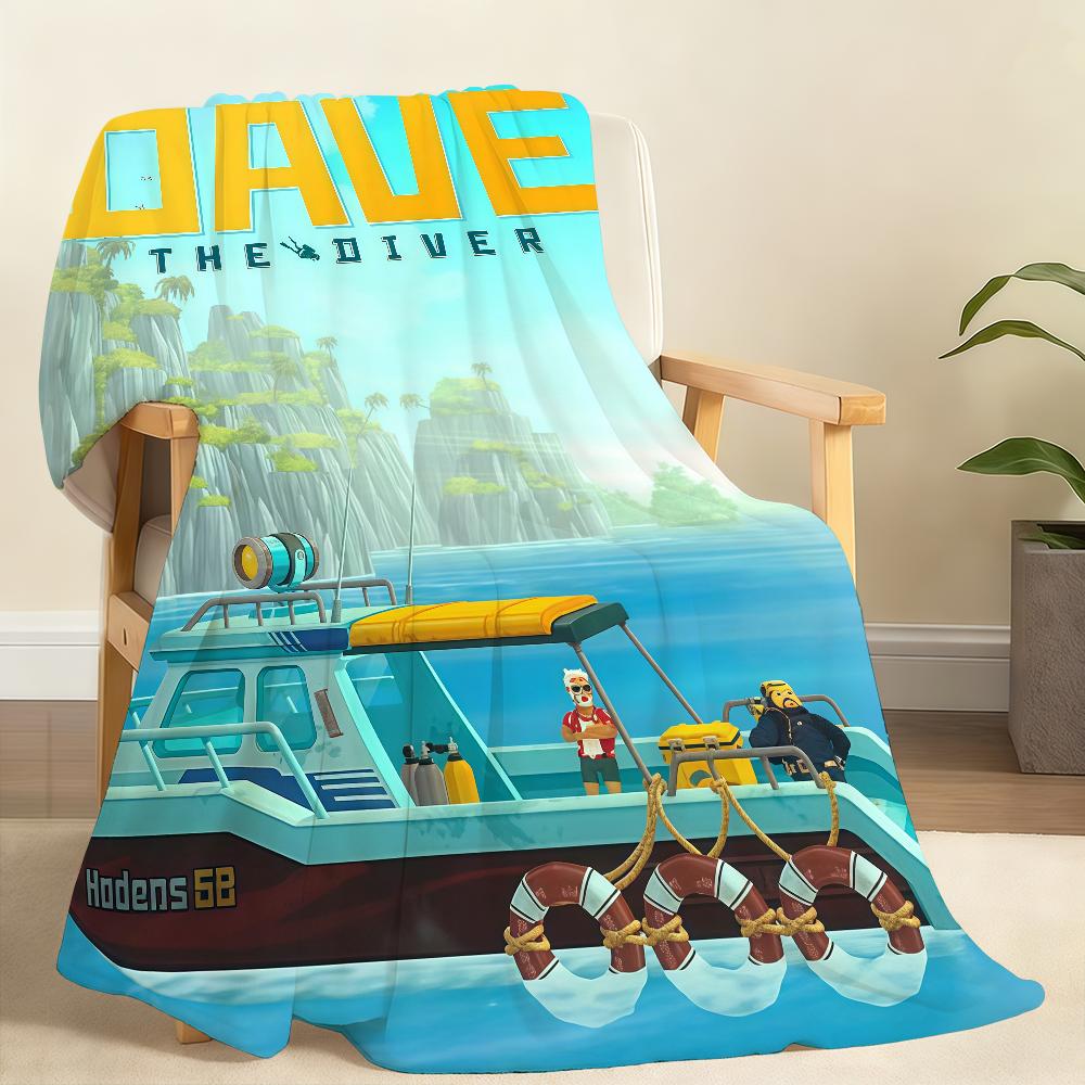 Game D DAVE T THE D DIVER R Blanket Soft Throw Blanket for Home Bedroom Bed Sofa Picnic Travel Office Rest Cover Blanket Gift 75x90cm
