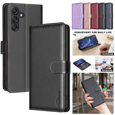 Wallet Flip Anti-theft Case For Samsung Galaxy A56 A36 A26 5G A16 4G A06 A566B A165F Leather Cover RFID Blocking Protective Bags