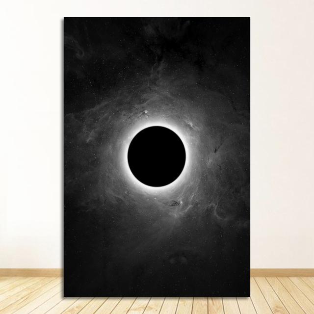 Ay Tuval Boyama Ev Sanat Asılı Boyama Duvar Resimleri için Oturma Odası Uzay Tarzı Çocuklar Siyah ve Beyaz Astronotlar ve