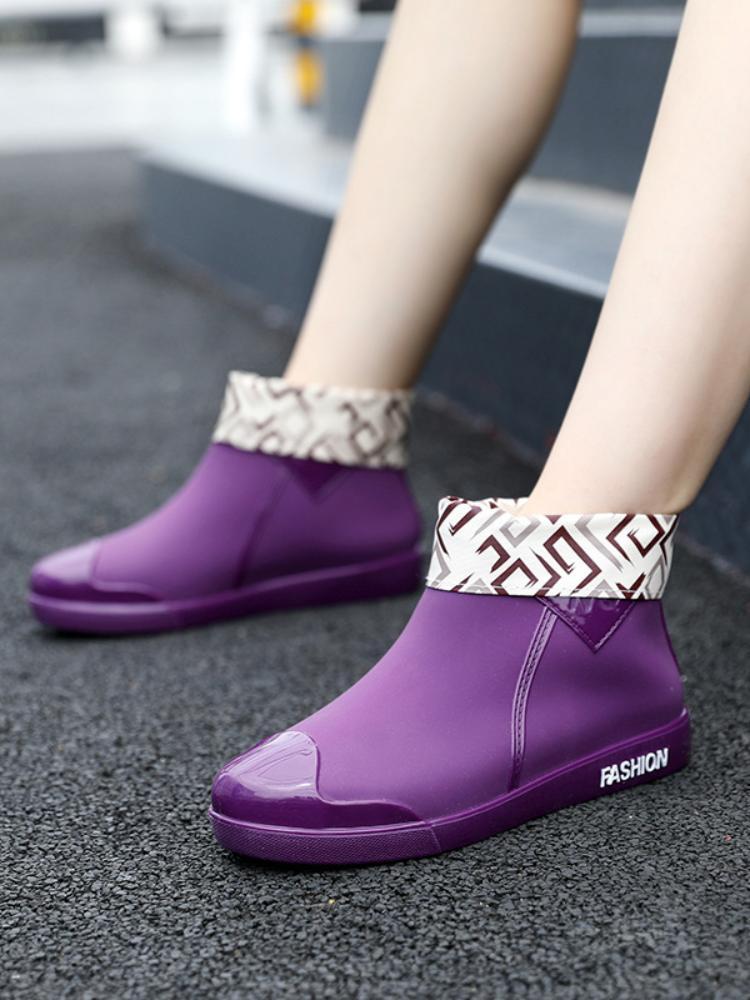 Fashion 2024Shoes Women  Fashion Non Slip Waterproof Rain Boots Tube Rain Boots Boots for Women Waterproof Work Botas De Caza Espanolas