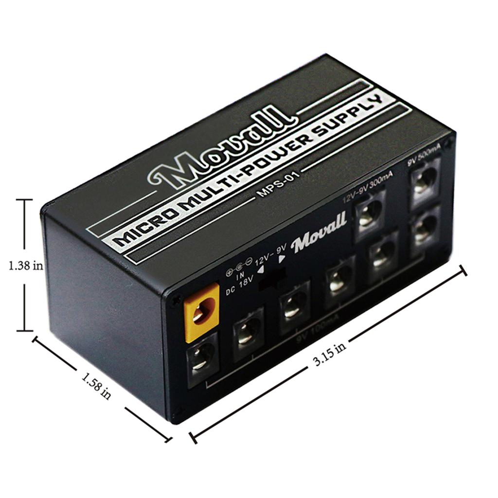 MPS-01 Guitar Pedal Power Supply 8 Isolated Output Anti-interference 18W Different Output Effect Power Guitar Accessories