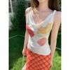White One-word Shoulder Slanted Shoulder Beautiful Sling Vest Women's Summer Sleeveless Outer Wear Slim Short Swing Neck Top