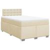 VidaXL Bed Slatted Base with Mattress Cream 120x190 Cm Fabric 3285846
