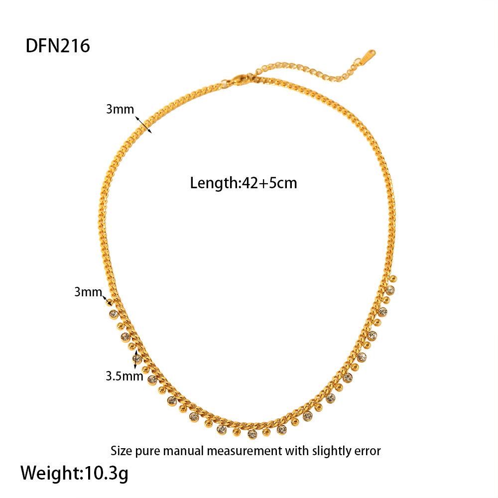 Elegant Titanium Steel Rhinestone Clavicle Chain - Light, Durable, and Stylish Jewelry