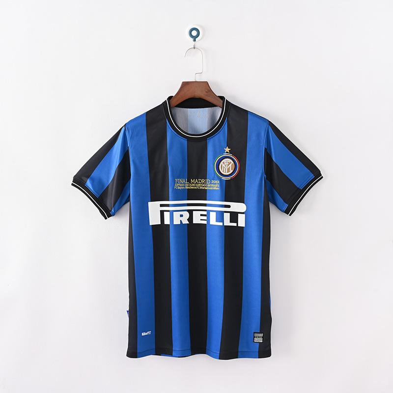 0910 Inter Retro Full Series Jersey, Champions League Home and Away Long-sleeved Football Jersey, Commemorative Print Jersey