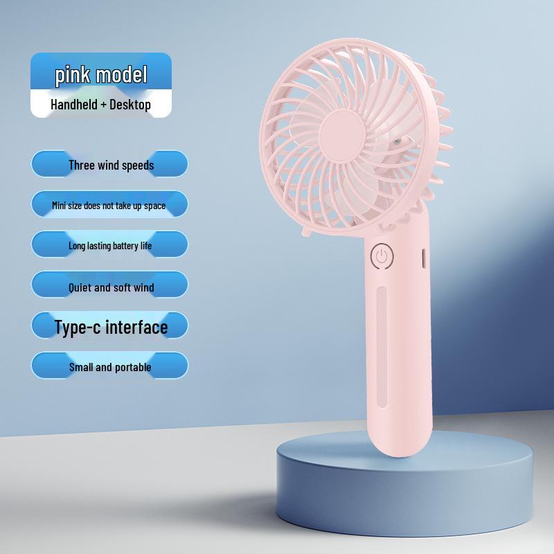 Five-Hole Mini Spray Fan: Portable, Folding, Clip-On, USB Chargeable Air Circulator with Light
