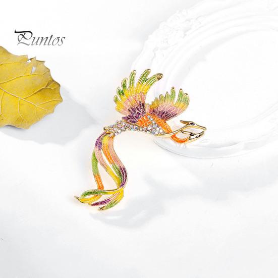 

Винтажная эмалированная брошь с изображением Феникса, роскошные цветные стразы, элегантная одежда, сумка, шляпа, пальто, деловой костюм, булавка на лацкан, модные ювелирные изделия, подарок